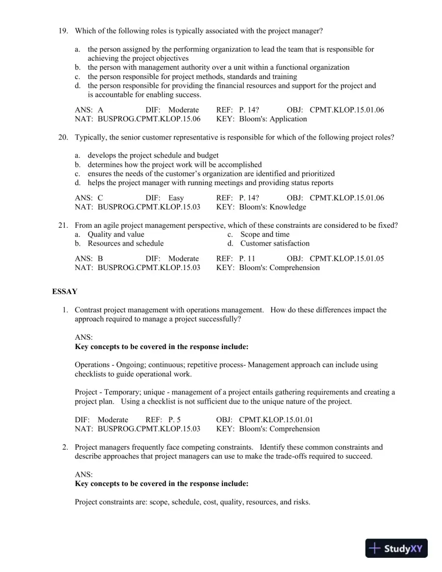 Test Bank For Contemporary Project Management, 3rd Edition, page 8