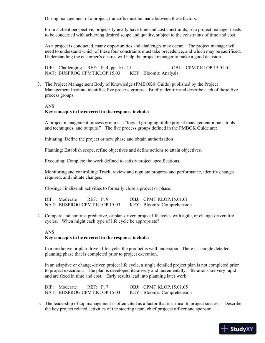 Test Bank For Contemporary Project Management, 3rd Edition, page 9