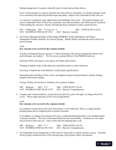 Test Bank For Contemporary Project Management, 3rd Edition - Page 9 preview image