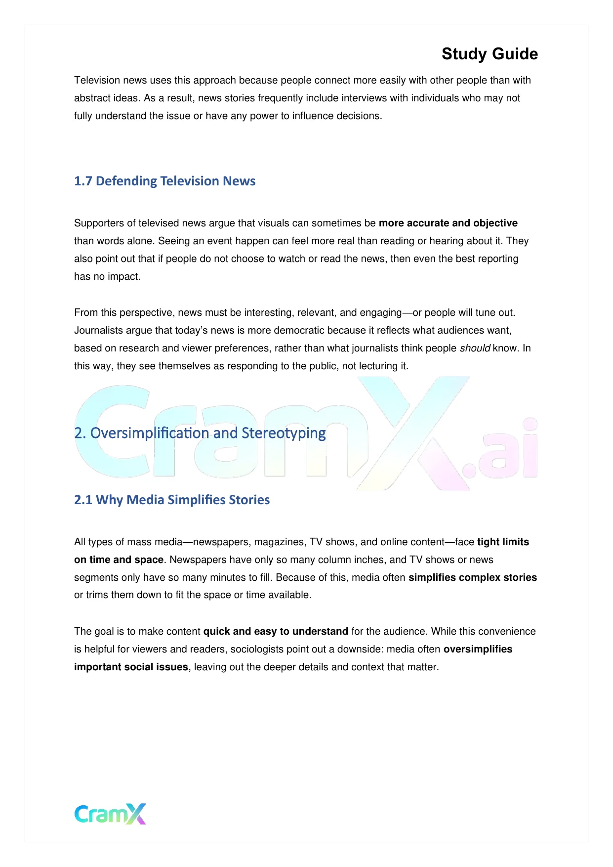 Sociology - Contemporary Mass Media - Page 3 preview image