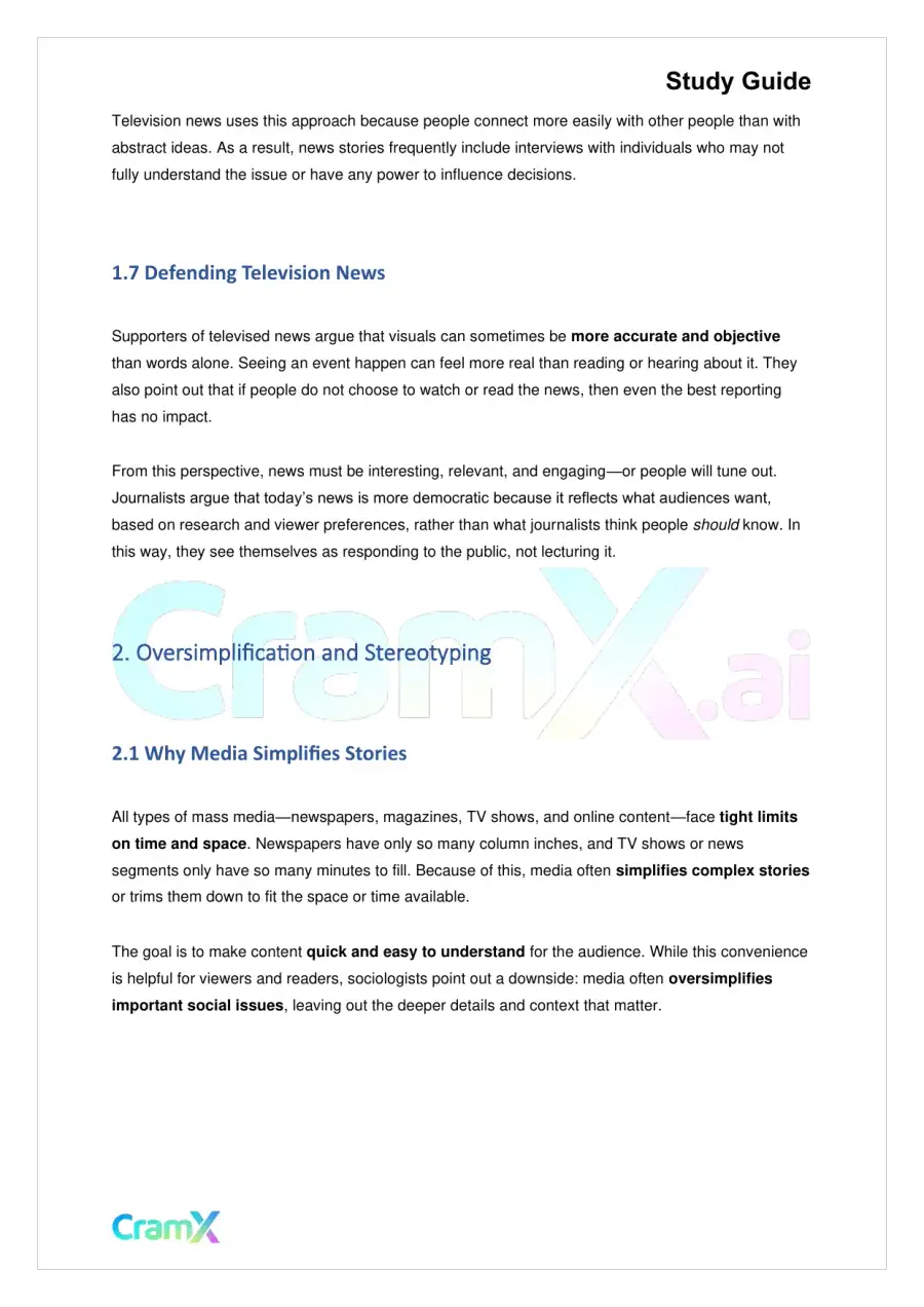 Sociology - Contemporary Mass Media, page 3
