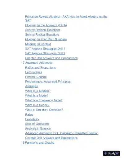 Princeton Review SAT Premium Prep, 2023: 9 Practice Tests + Review and Techniques (2022) - Page 12 preview image