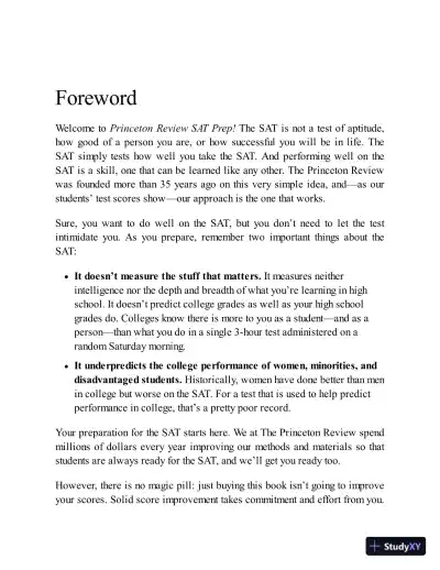 Princeton Review SAT Premium Prep, 2023: 9 Practice Tests + Review and Techniques (2022) - Page 15 preview image