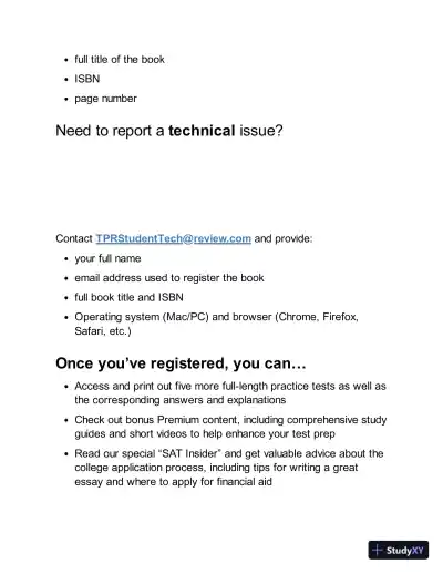 Princeton Review SAT Premium Prep, 2023: 9 Practice Tests + Review and Techniques (2022) - Page 19 preview image