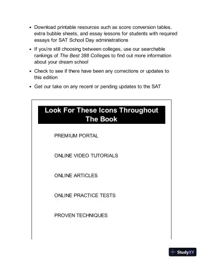 Princeton Review SAT Premium Prep, 2023: 9 Practice Tests + Review and Techniques (2022) - Page 20 preview image
