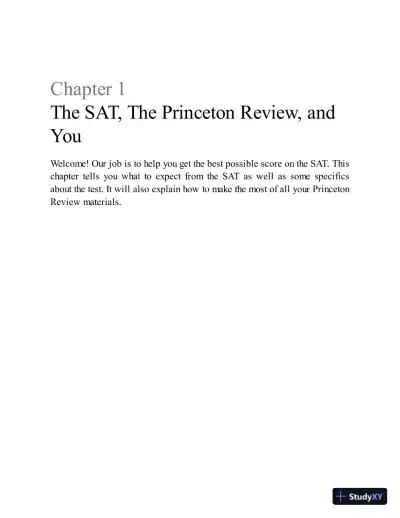 Princeton Review SAT Premium Prep, 2023: 9 Practice Tests + Review and Techniques (2022) - Page 25 preview image