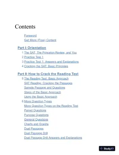 Princeton Review SAT Premium Prep, 2023: 9 Practice Tests + Review and Techniques (2022) - Page 8 preview image