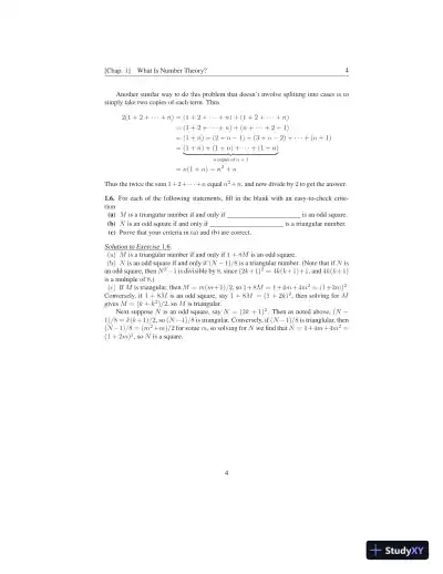Solution Manual for A Friendly Introduction to Number Theory, 4th Edition - Page 8 preview image