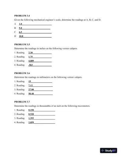 Print Reading for Engineering and Manufacturing Technology 3rd Edition Solution Manual - Page 11 preview image