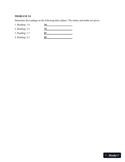 Print Reading for Engineering and Manufacturing Technology 3rd Edition Solution Manual - Page 12 preview image