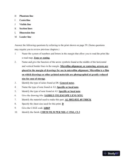 Print Reading for Engineering and Manufacturing Technology 3rd Edition Solution Manual - Page 14 preview image