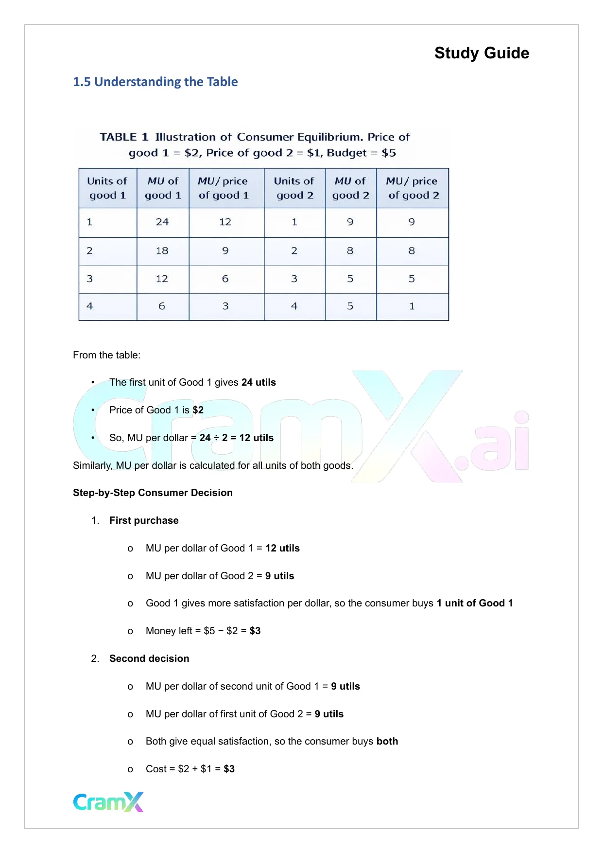 Economics - Theory of the Consumer - Page 3 preview image