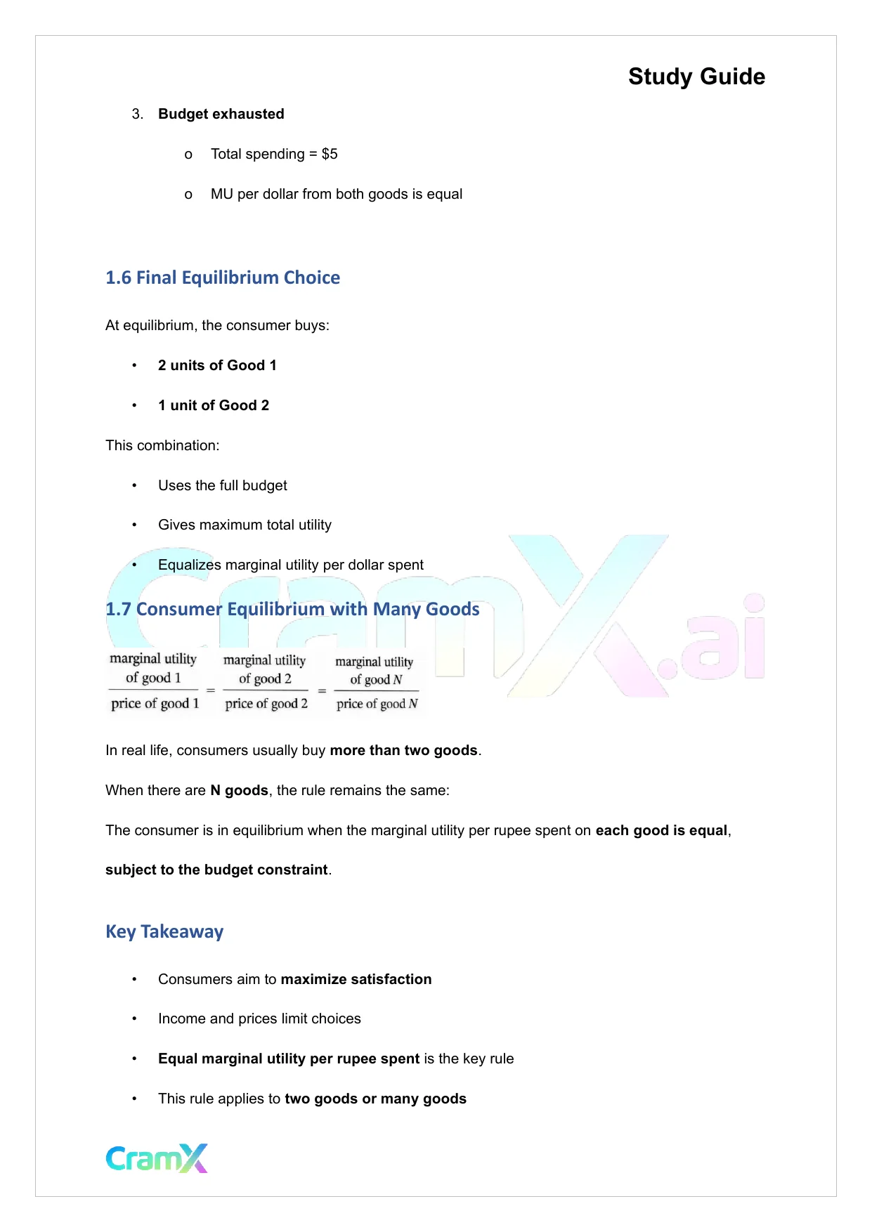 Economics - Theory of the Consumer - Page 4 preview image