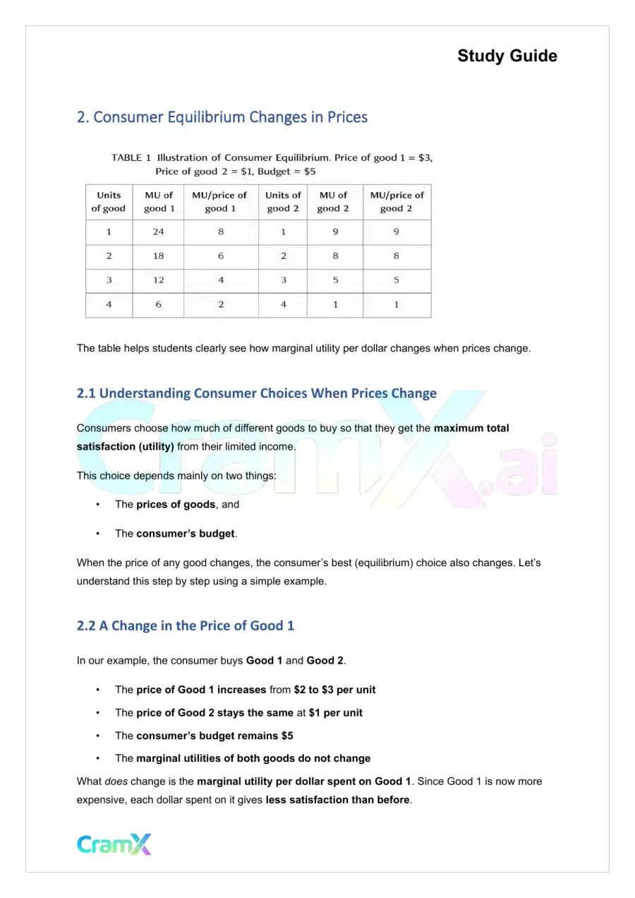 Economics - Theory of the Consumer, page 5
