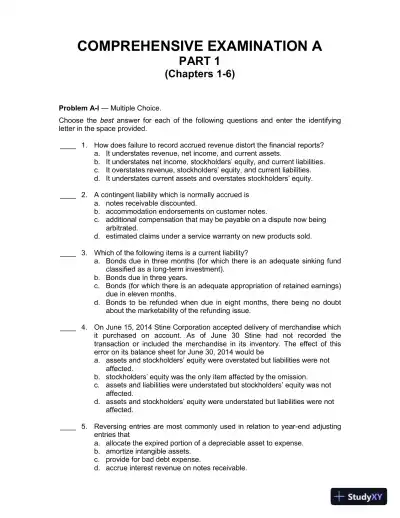 Test Bank For Intermediate Accounting, 15th Edition - Page 1 preview image
