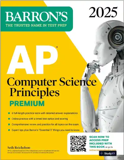 AP Computer Science Principles Premium, 2025: Prep Book with 6 Practice Tests + Comprehensive Review (2025) - Page 1 preview image