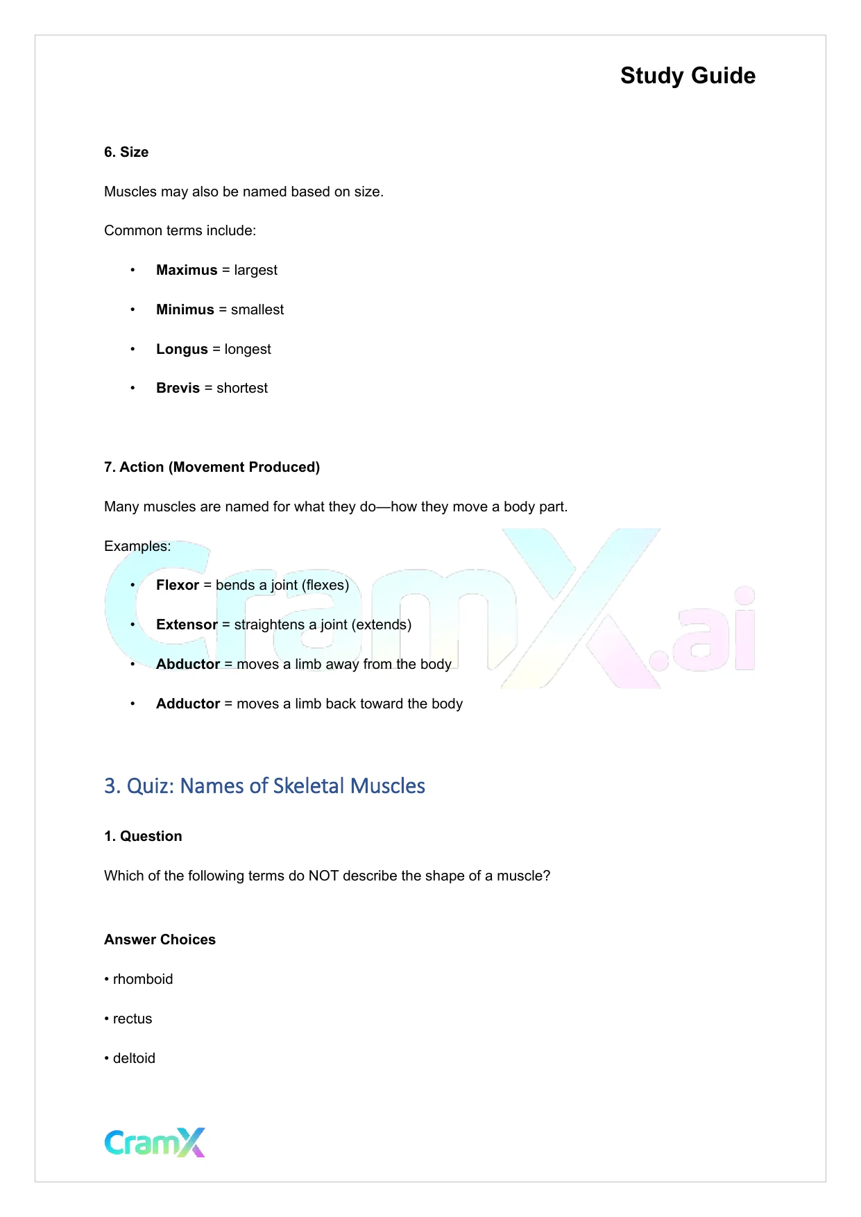 Anatomy and Physiology - The Muscular System - Page 5 preview image