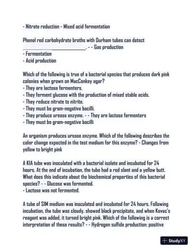 Microbiology Lab Final Study guide with Answers (115 Solved Questions) - Page 10 preview image