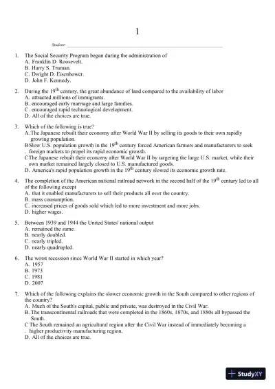 Economics 11th Edition Test Bank - Page 1 preview image