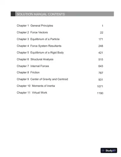 Solution Manual for Engineering Mechanics Statics, 13th Edition - Page 1 preview image