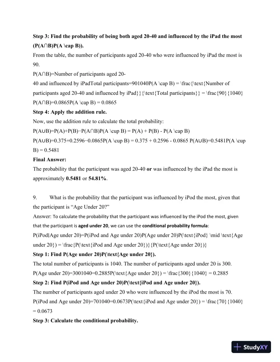 Comprehensive Statistical Analysis And Probability Problems, page 11