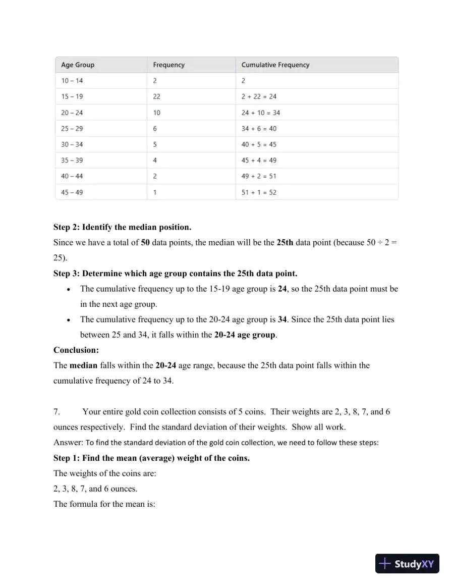 Comprehensive Statistical Analysis And Probability Problems, page 8