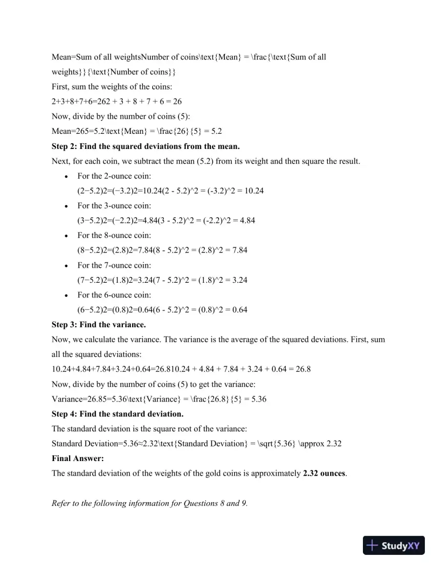 Comprehensive Statistical Analysis And Probability Problems, page 9