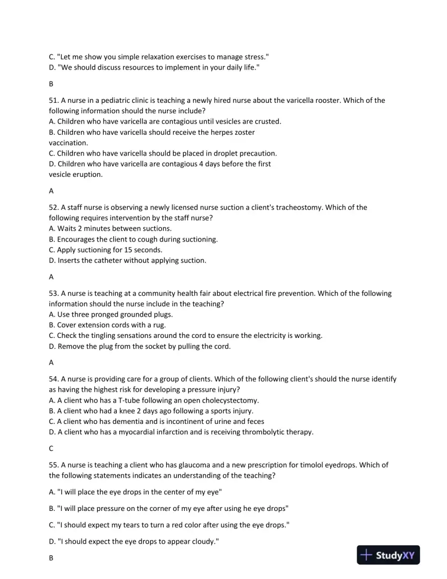 ATI Childcare Predictor Exam With Answers (113 Solved Questions), page 10