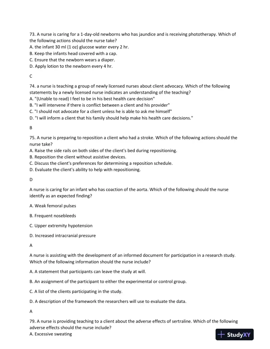 ATI Childcare Predictor Exam With Answers (113 Solved Questions), page 14