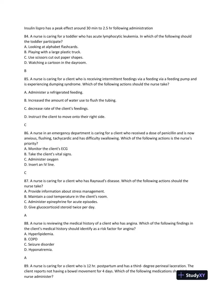 ATI Childcare Predictor Exam With Answers (113 Solved Questions), page 16