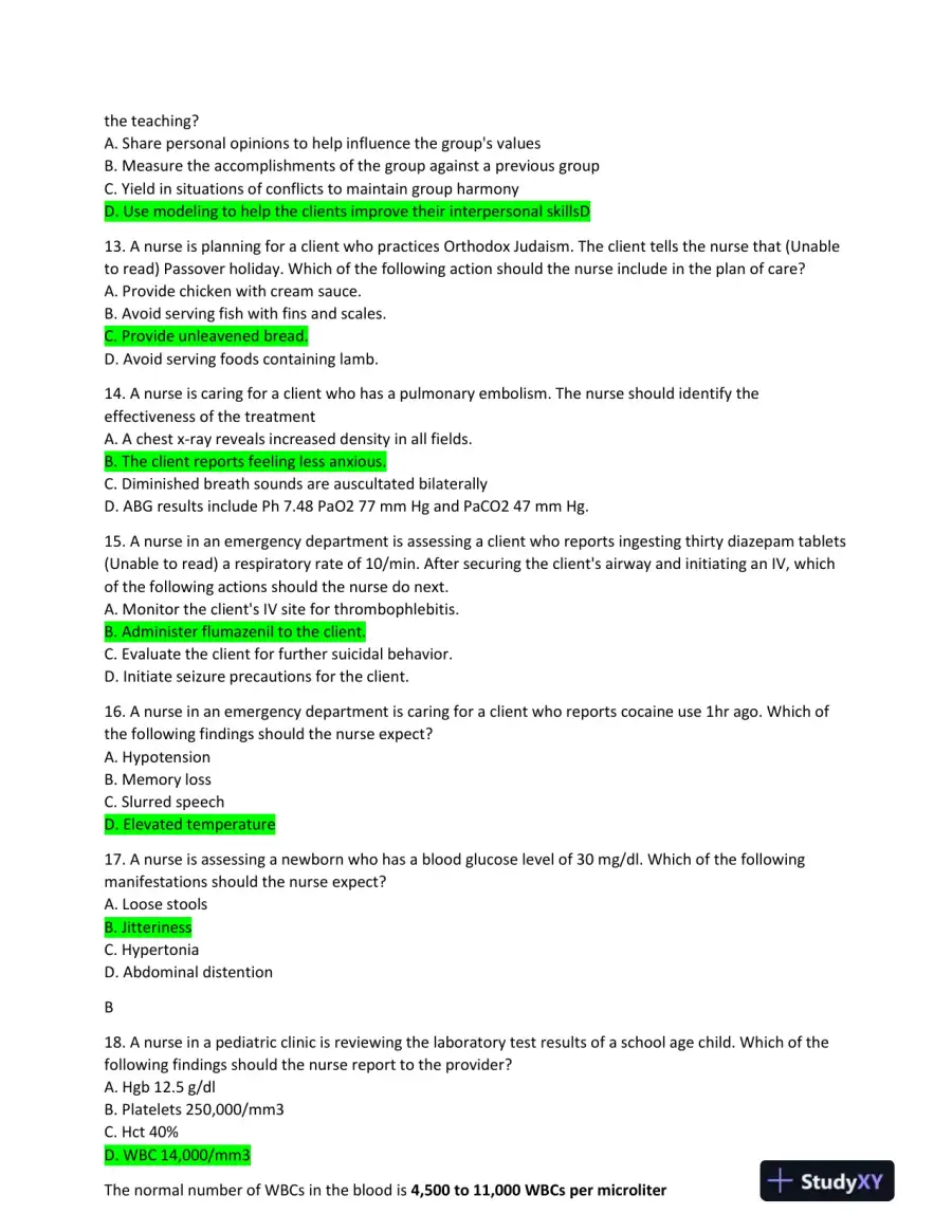 ATI Childcare Predictor Exam With Answers (113 Solved Questions), page 3
