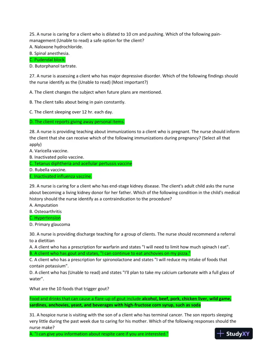 ATI Childcare Predictor Exam With Answers (113 Solved Questions), page 5