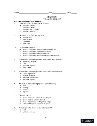 Class Notes for College Accounting: A Practical Approach, 14th Edition - Page 20 preview image