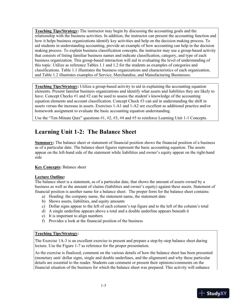 Class Notes for College Accounting: A Practical Approach, 14th Edition, page 7