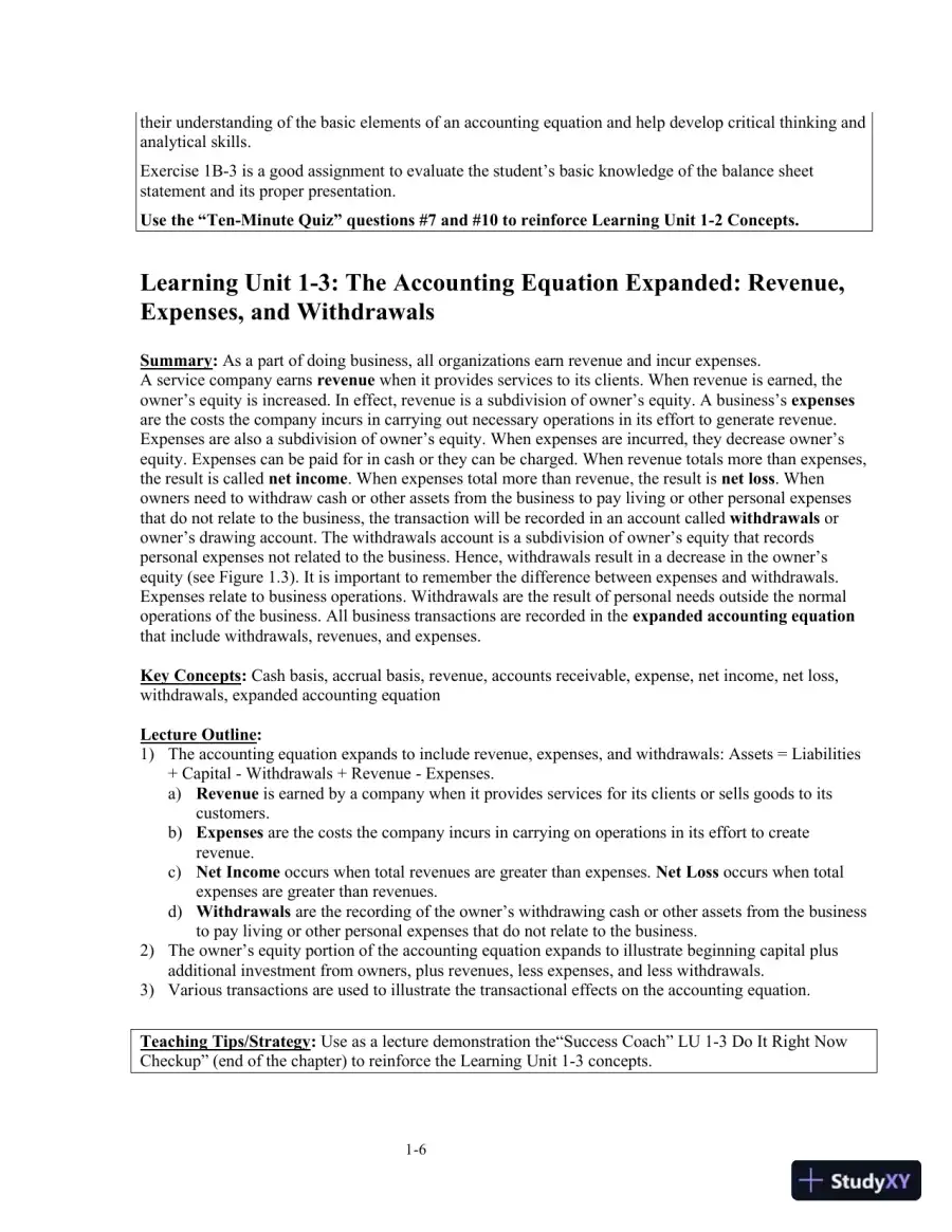Class Notes for College Accounting: A Practical Approach, 14th Edition, page 8