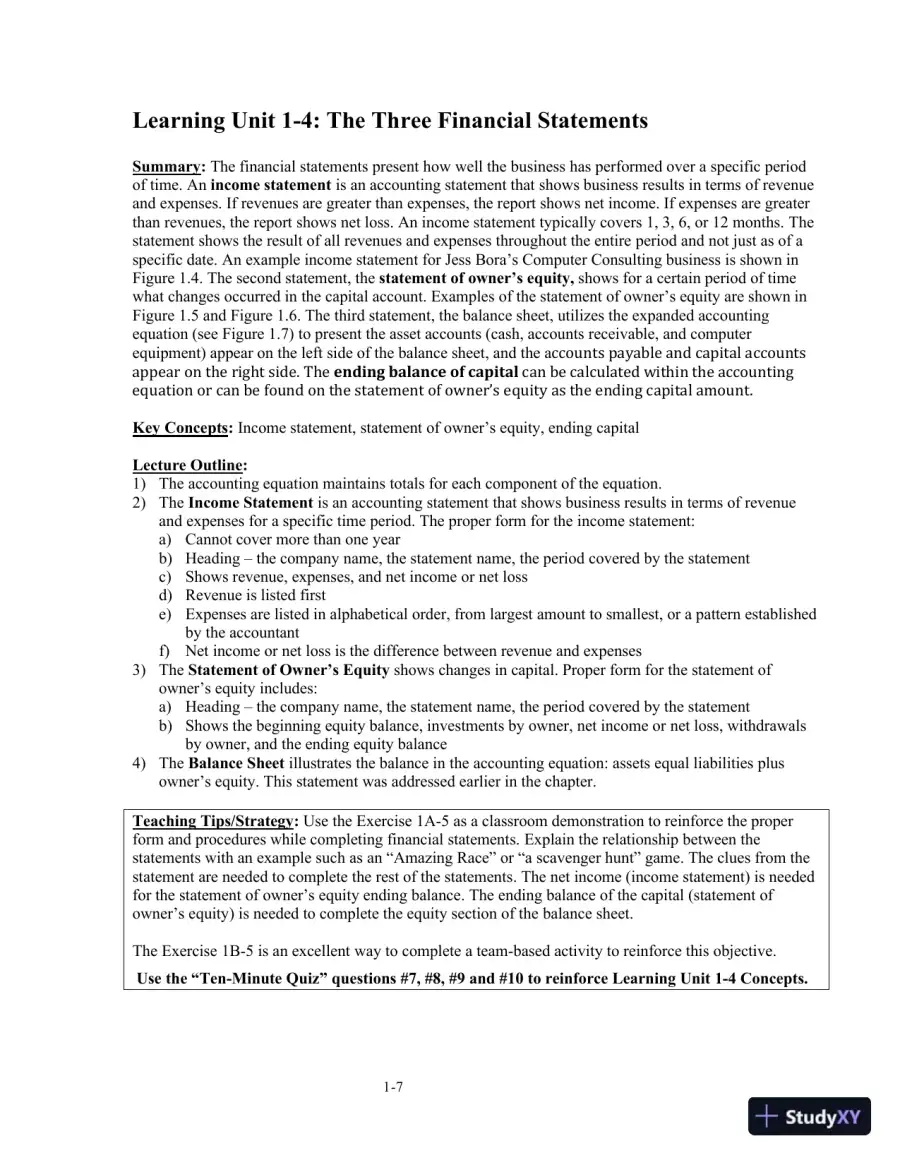 Class Notes for College Accounting: A Practical Approach, 14th Edition, page 9