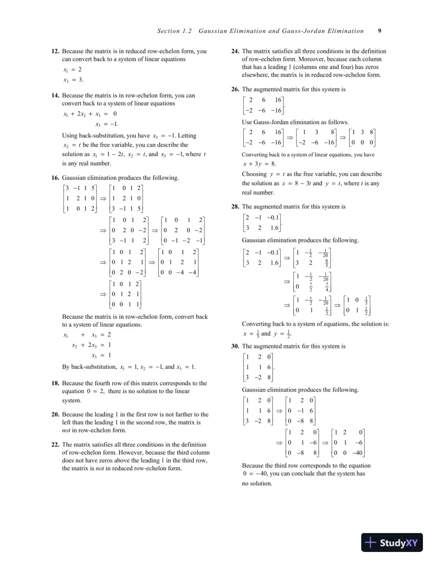 Elementary Linear Algebra, 8th Edition Solution Manual, page 12