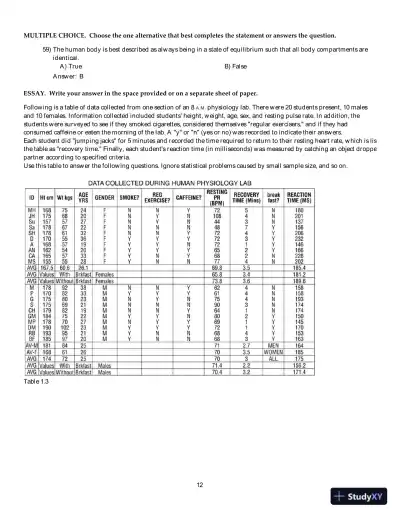 Test Bank For Human Physiology: An Integrated Approach, 8th Edition - Page 13 preview image