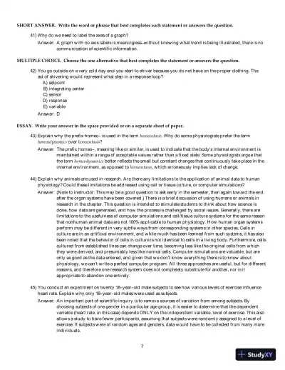 Test Bank For Human Physiology: An Integrated Approach, 8th Edition - Page 8 preview image