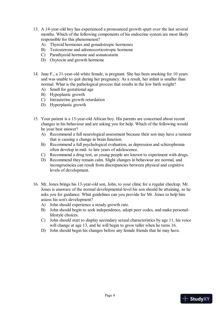 Test Bank for Pathophysiology: Concepts of Altered Health States, 8th Edition, page 11