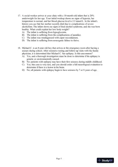 Test Bank for Pathophysiology: Concepts of Altered Health States, 8th Edition - Page 12 preview image