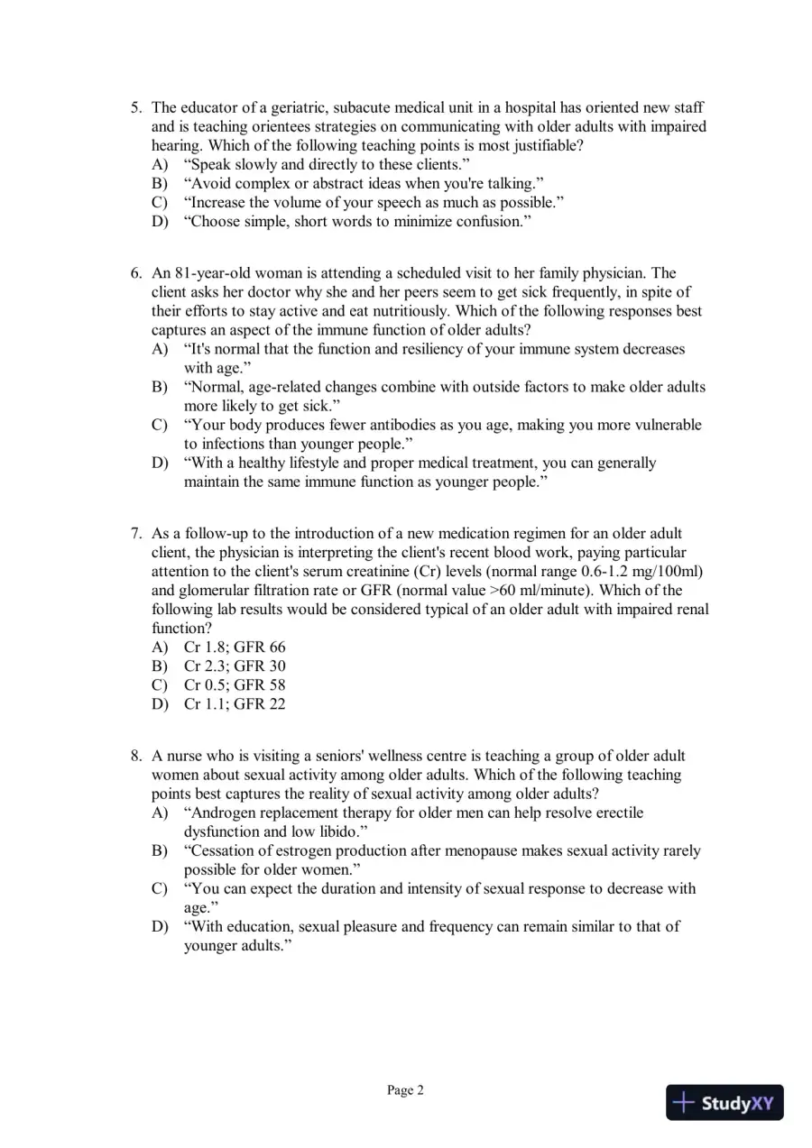 Test Bank for Pathophysiology: Concepts of Altered Health States, 8th Edition, page 15