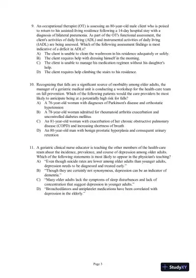 Test Bank for Pathophysiology: Concepts of Altered Health States, 8th Edition - Page 16 preview image