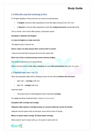 Spanish II - Pronouns - Page 2 preview image