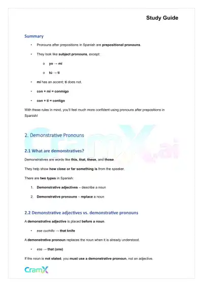 Spanish II - Pronouns - Page 3 preview image