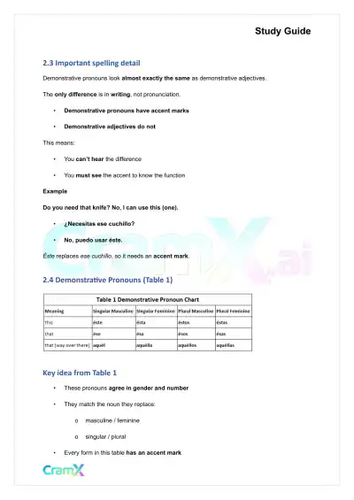 Spanish II - Pronouns - Page 4 preview image