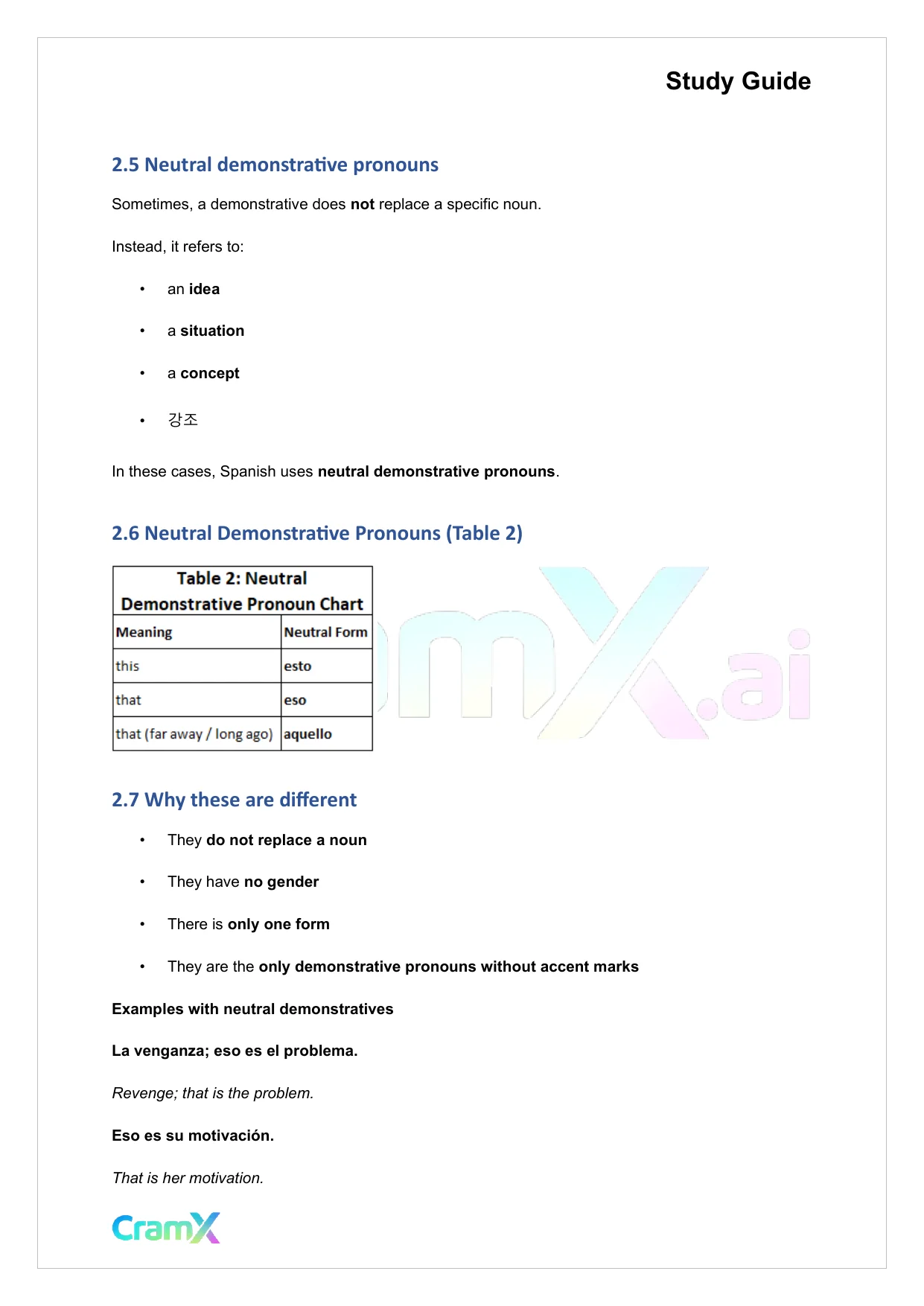 Spanish II - Pronouns - Page 5 preview image
