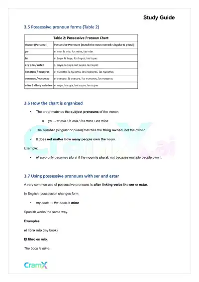 Spanish II - Pronouns - Page 8 preview image