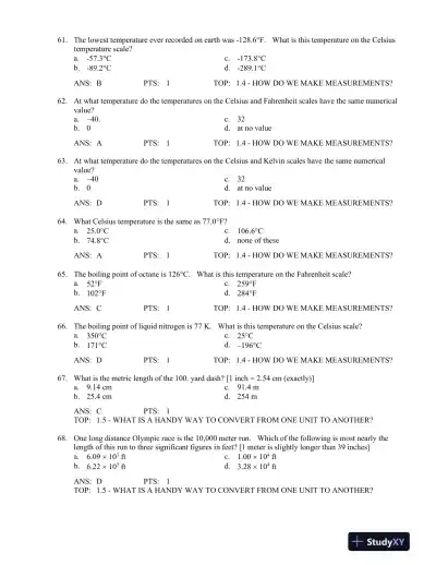 Test Bank For Introduction To General, Organic And Biochemistry, 10th Edition - Page 10 preview image
