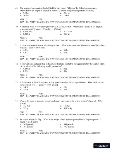 Test Bank For Introduction To General, Organic And Biochemistry, 10th Edition - Page 11 preview image